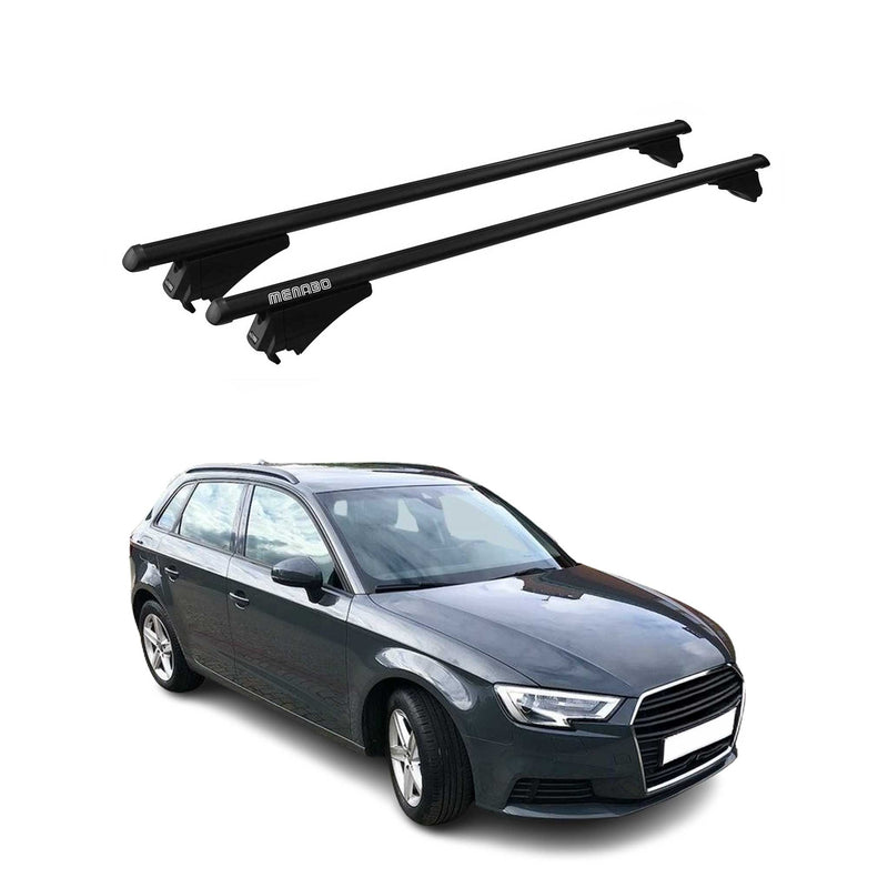 Barre portatutto Menabo per Audi A3 Sportback 2012-2020 ABE alluminio nero 2x