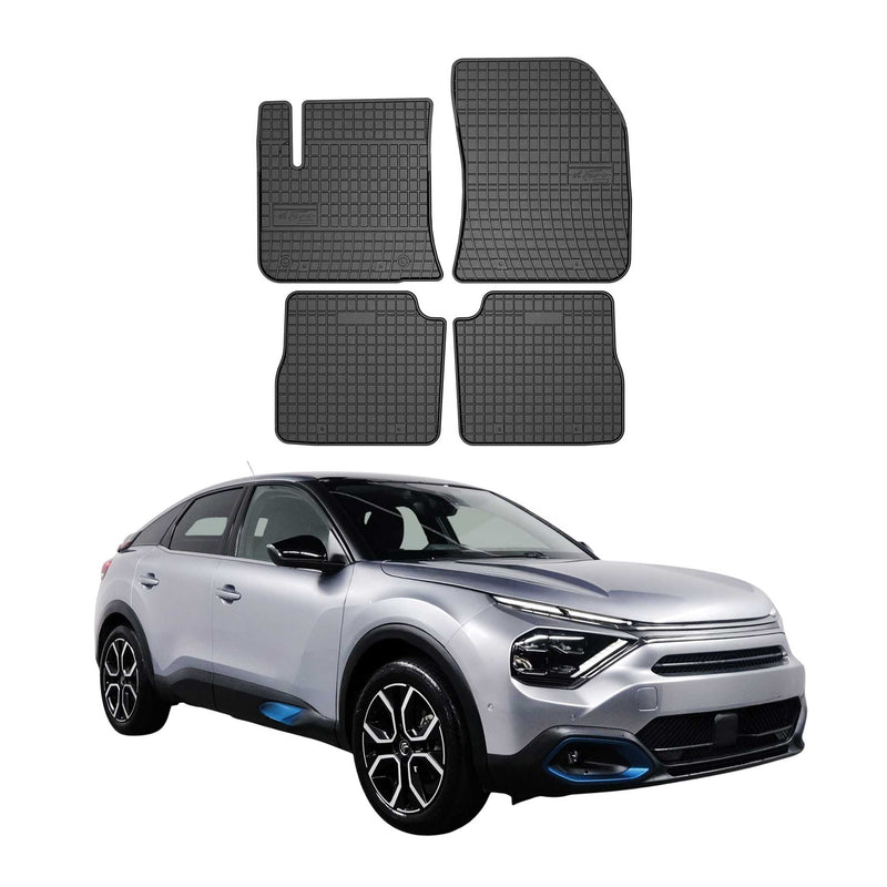 Tappetini in gomma neri per Citroen e-C4 2020-2025, 4 pezzi