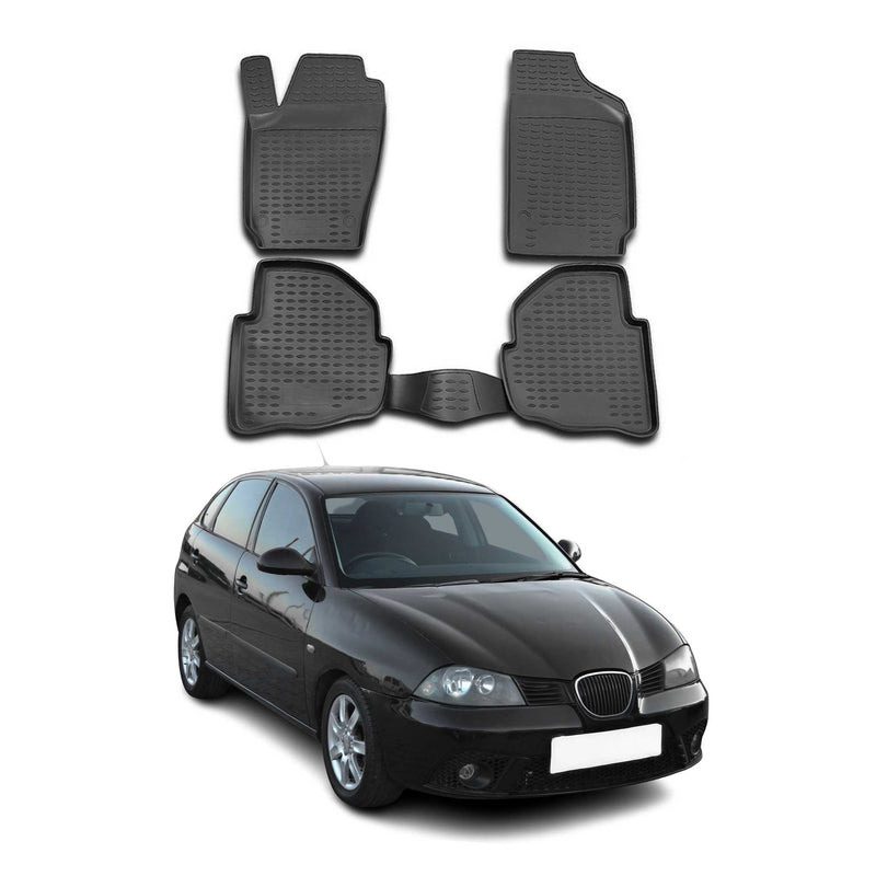 Tappetini Seat Ibiza 2002-2008 TPE Nero 4 pezzi