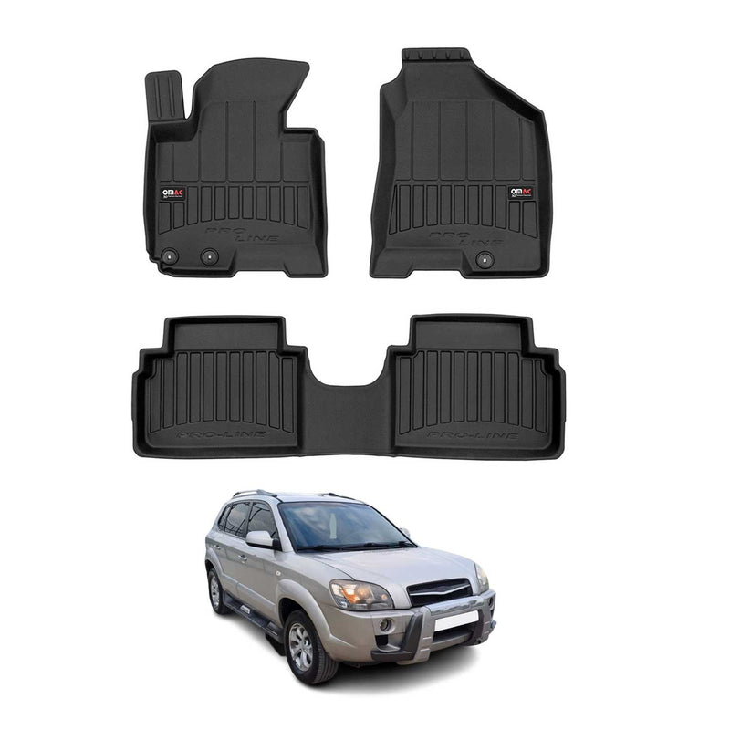 Tappetini Hyundai Tucson 2009-2015 in TPE nero, 3 pezzi