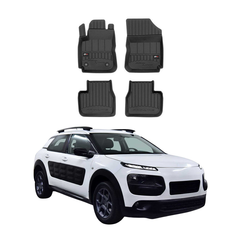 Tappetini Citroen C4 Cactus 2014-2018 in TPE Nero 4 pezzi