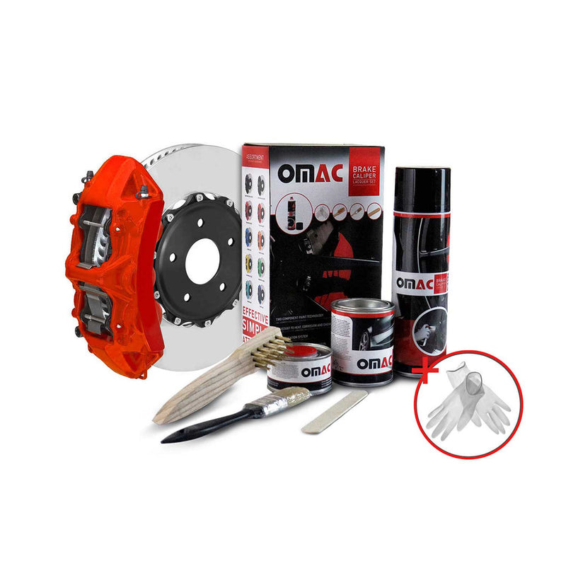 Vernice per pinze freno OMAC, vernice per pinze freno, set di vernici per auto Texas Red Matt