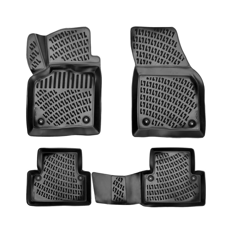 Tappetini tagliabili in TPE per Volvo C30 Hatchback 2006-2012, neri, 4 pezzi
