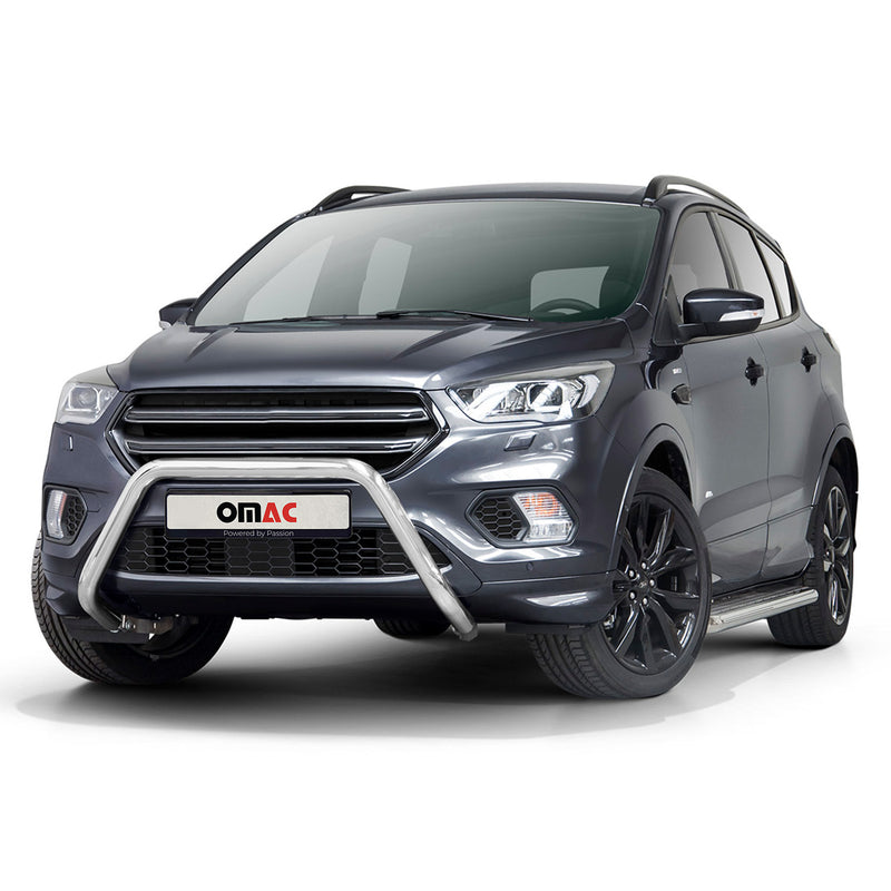 Protezione anteriore per Ford Kuga 2016-2019 con ABE acciaio argento