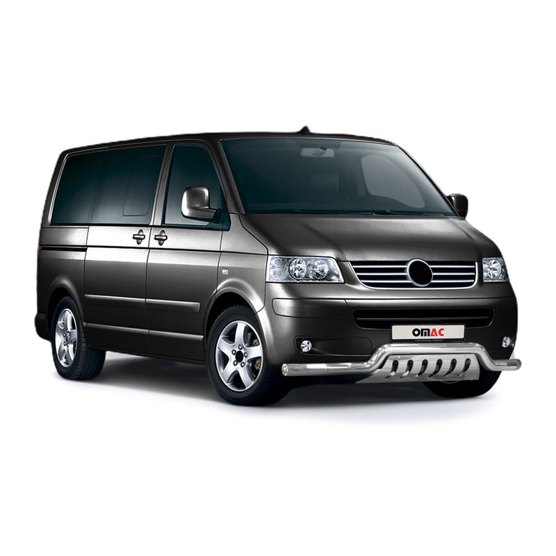 Protezione anteriore per VW T5 2003-2015 con bull bar in acciaio ABE argento