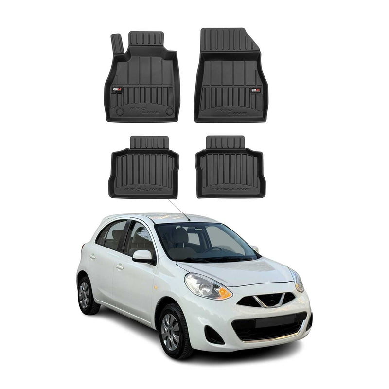 Tappetini Nissan Micra K14 2016-2025 in TPE nero, 4 pezzi
