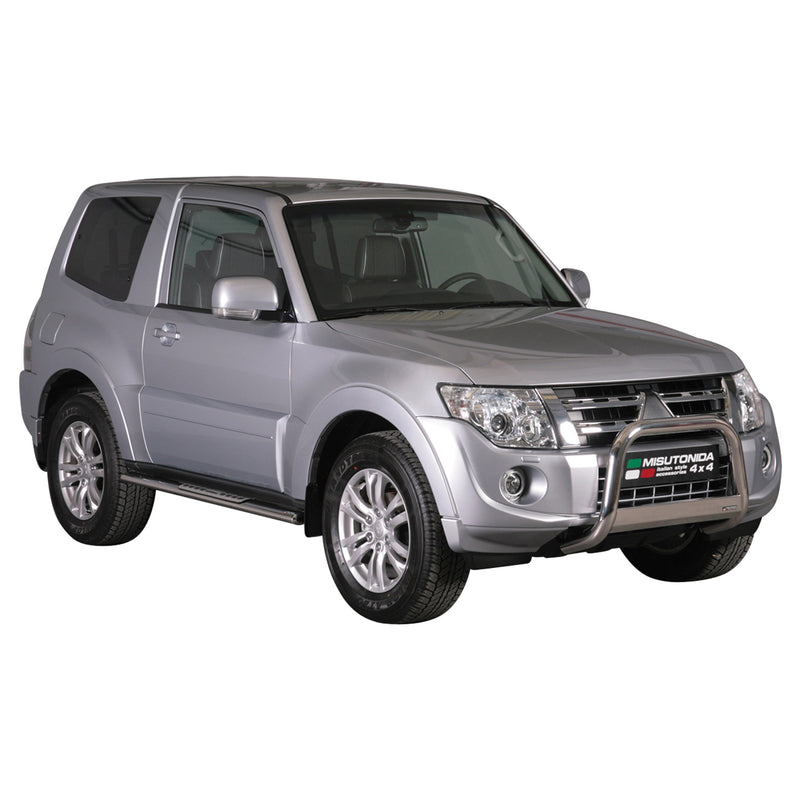 Barra di protezione anteriore per Mitsubishi Pajero 2012-2018 ø63mm acciaio argento