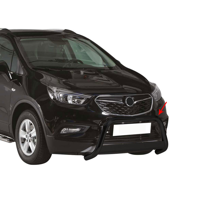 Protezione anteriore per Opel Mokka X 2016-2019 ø63mm acciaio nero