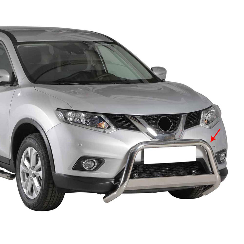 Protezione anteriore per Nissan X-Trail 2015-2017 ø63mm acciaio argento