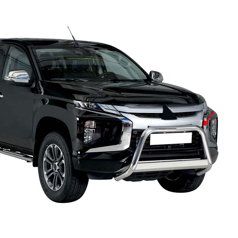 Protezione anteriore per Mitsubishi L200 2019-2025 ø63mm acciaio argento