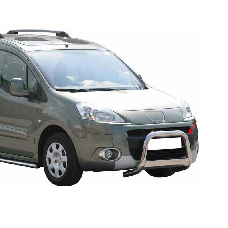 Protezione anteriore per Peugeot Partner 2008-2015 ø63mm acciaio argento
