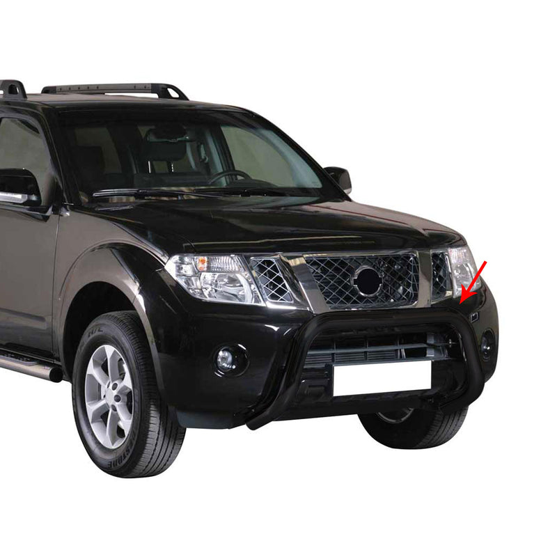 Protezione anteriore per Nissan Pathfinder V6 2010-2013 ø76mm Nero