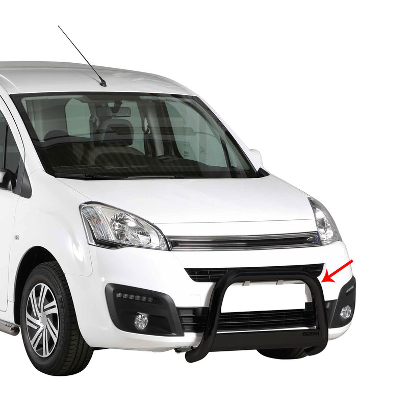 Barra di protezione anteriore per Citroen Berlingo 2015-2018 ø63mm acciaio nero