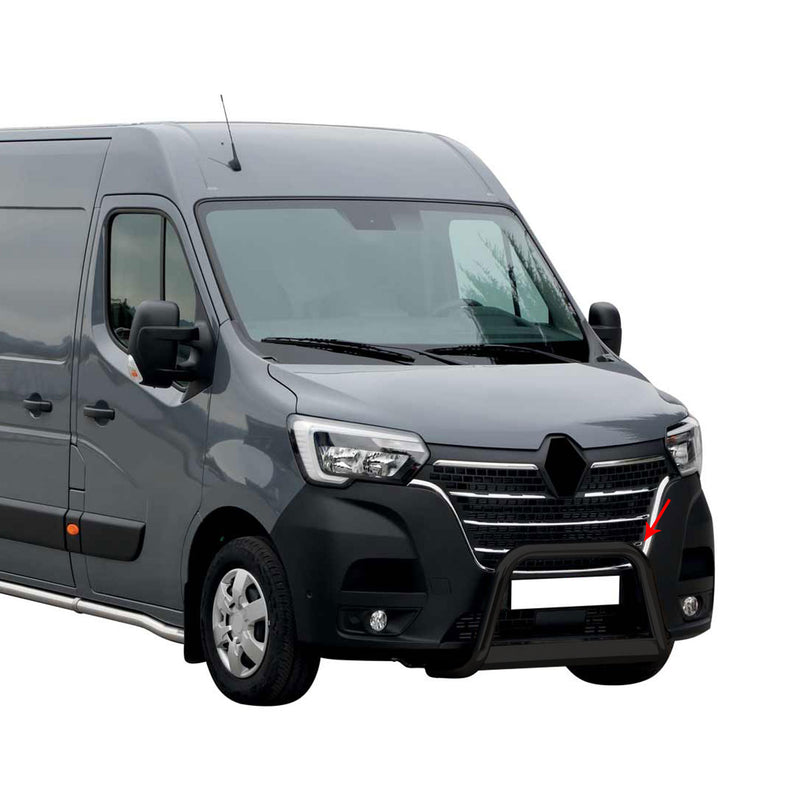 Barra di protezione anteriore per Renault Master 2019-2025 ø63mm acciaio nero