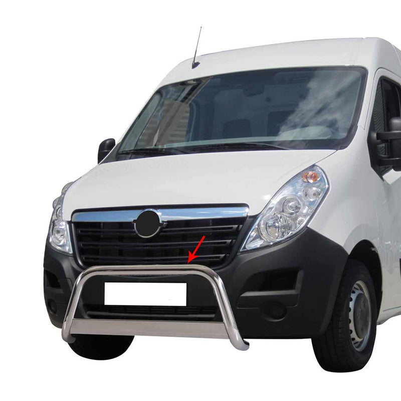 Protezione anteriore per Opel Movano 2010-2021 ø63mm acciaio argento