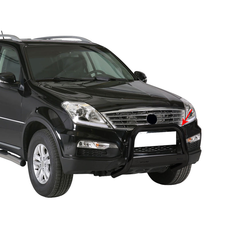 Barra di protezione anteriore per Ssangyong Rexton W 2013-2017 ø63mm acciaio nero