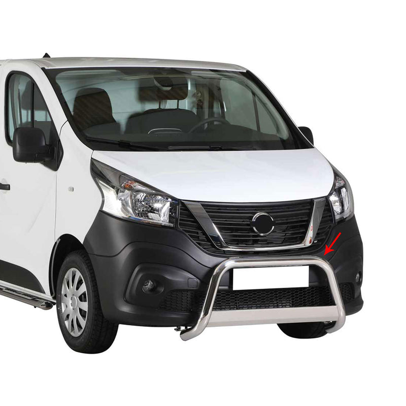 Protezione anteriore per Nissan NV300 2016-2021 ø63mm acciaio argento