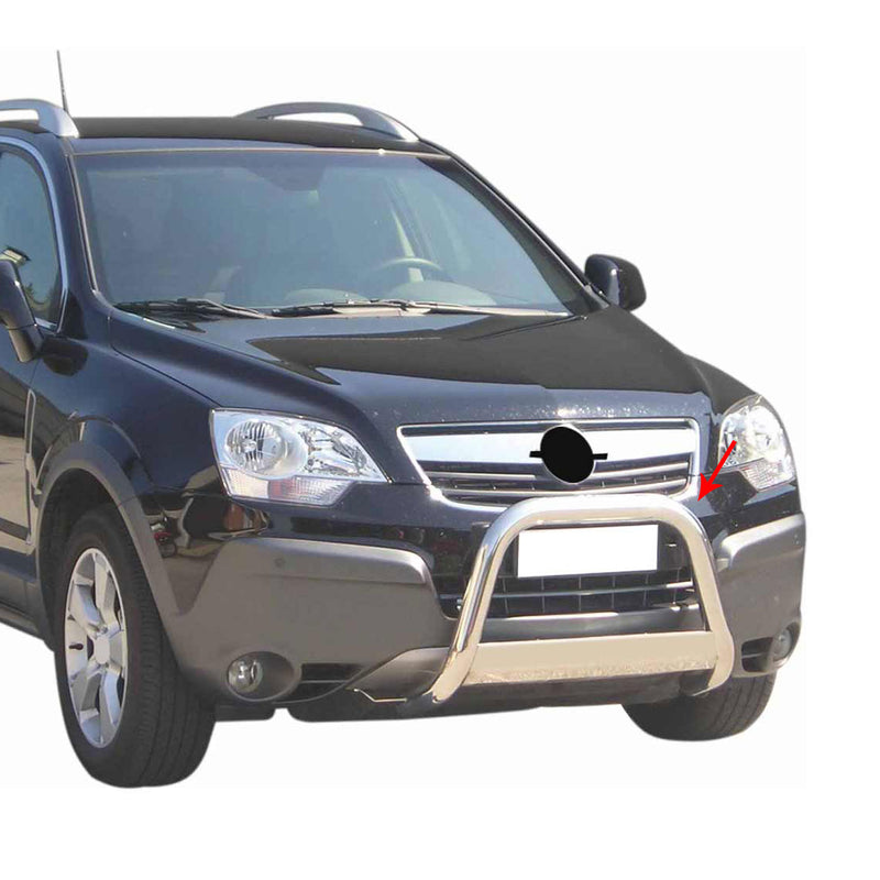 Protezione anteriore per Opel Antara 2007-2011 ø63mm acciaio argento