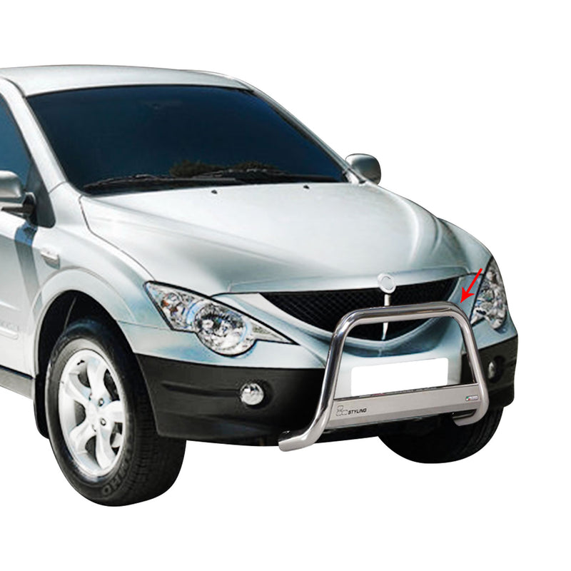 Protezione anteriore per Ssangyong Actyon Sports 2007-2012 ø63 grigio acciaio
