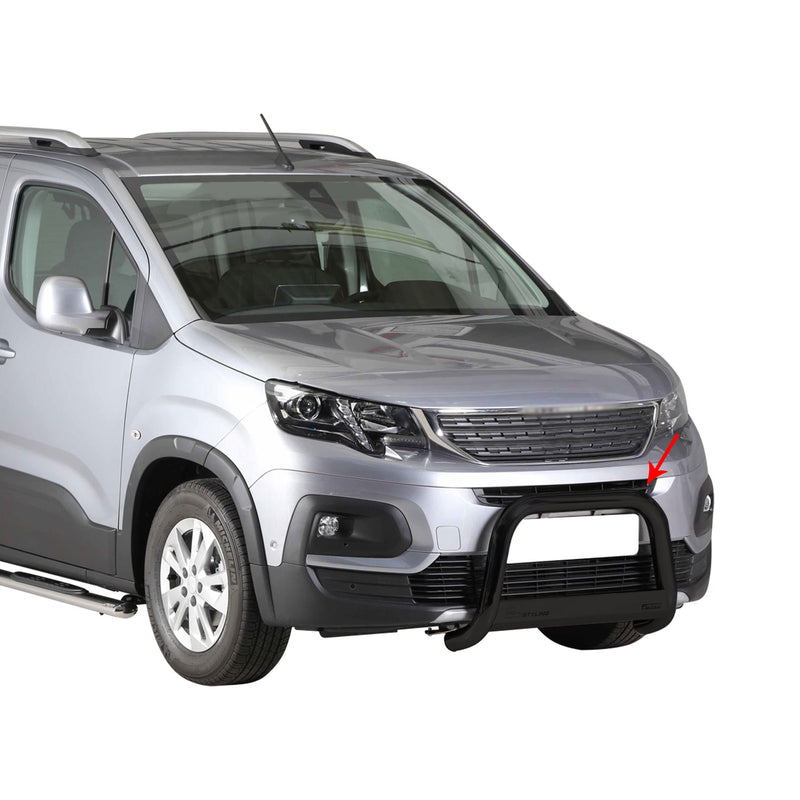 Barra di protezione anteriore per Peugeot Rifter 2018-2021 ø63mm acciaio nero