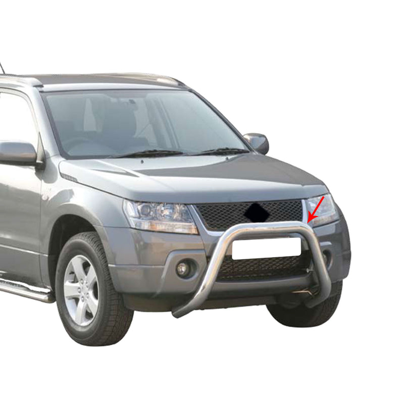 Protezione anteriore per Suzuki Grand Vitara 2005-2008 ø76mm acciaio argento