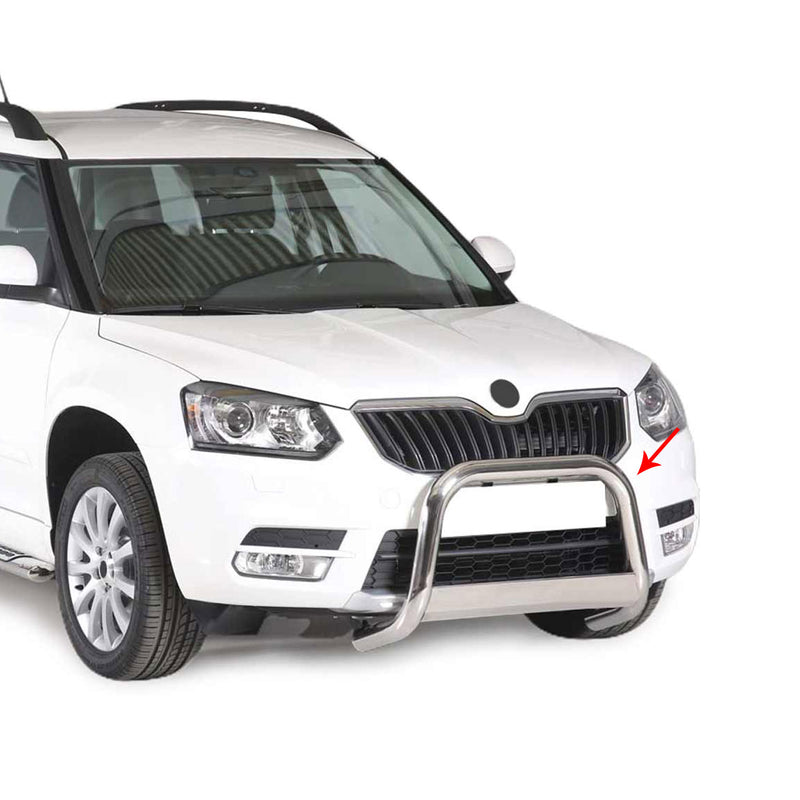 Frontbügel Frontschutzbügel für Skoda Yeti 2014-2017 ø63mm Stahl Silber Schutz