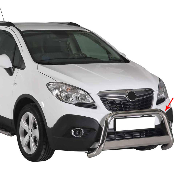 Protezione anteriore per Opel Mokka 2012-2016 ø63mm acciaio argento