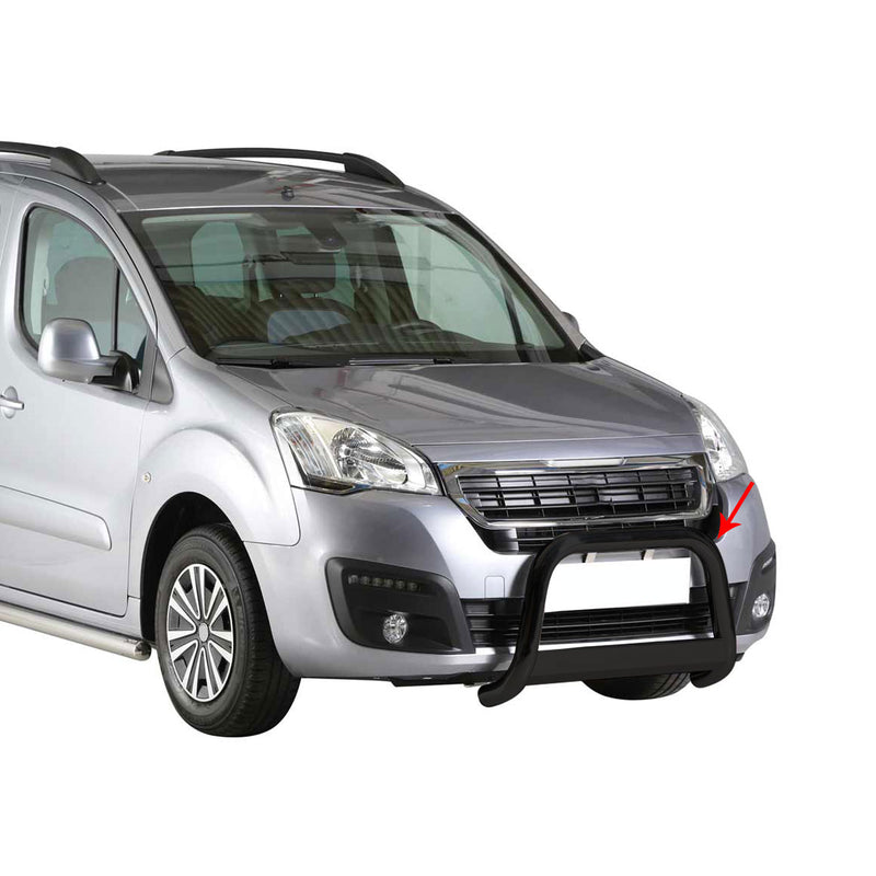 Protezione anteriore per Peugeot Partner 2016-2025 ø63mm acciaio nero