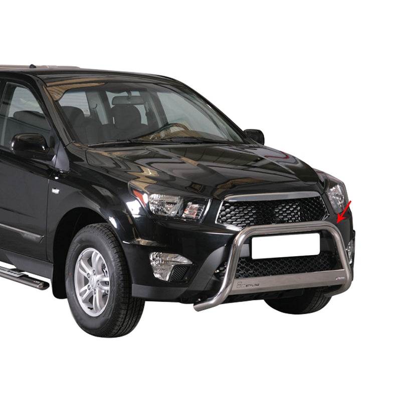 Protezione anteriore per Ssangyong Actyon Sports 2012-2018 ø63 grigio acciaio