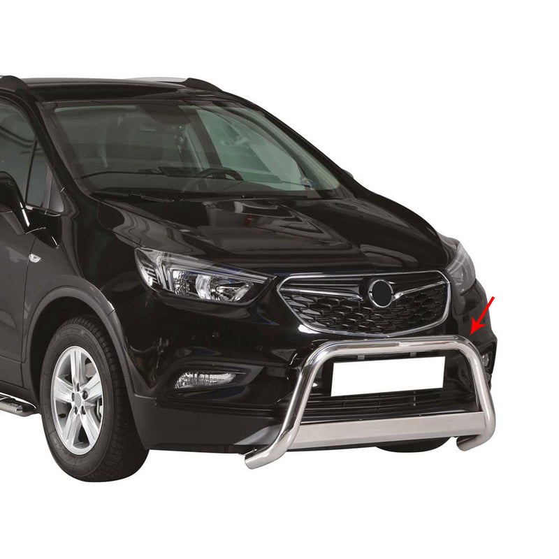 Protezione anteriore per Opel Mokka X 2016-2019 ø63mm acciaio argento