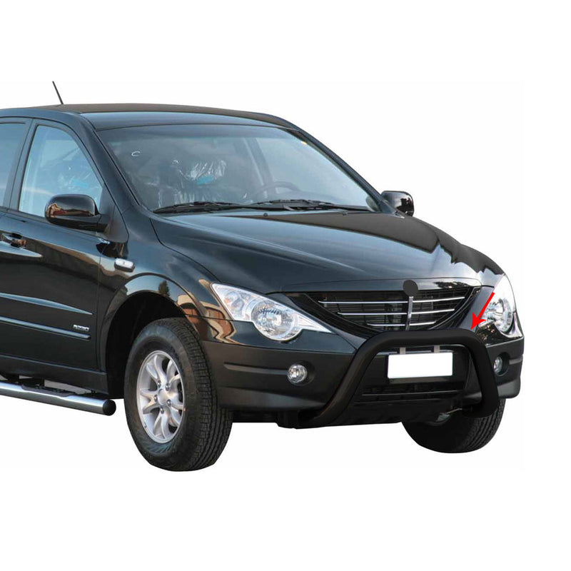 Protezione anteriore per Ssangyong Actyon 2006-2012 ø76mm acciaio nero
