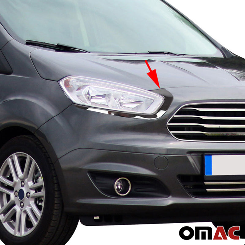 Copri fari anteriori per Ford Tourneo Courier 2014-2024 cromati
