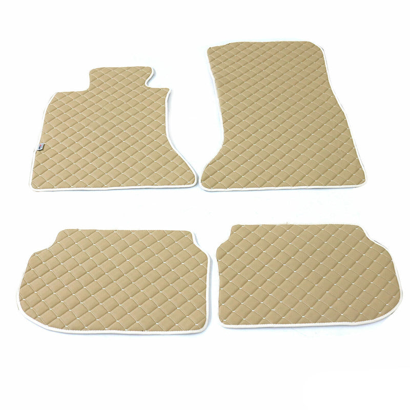 Tappetini in similpelle beige per BMW Serie 5 F10 2010-2017, 4 pezzi