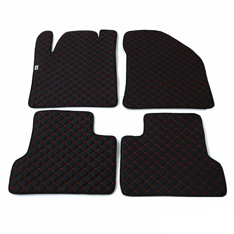 Tappetini in pelle Jeep Cherokee 2014-2024 in similpelle nera, 4 pezzi