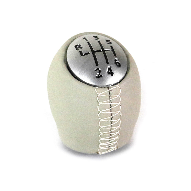Pomello del cambio per Renault Fluence 2010-2025 6 marce in pelle sintetica beige