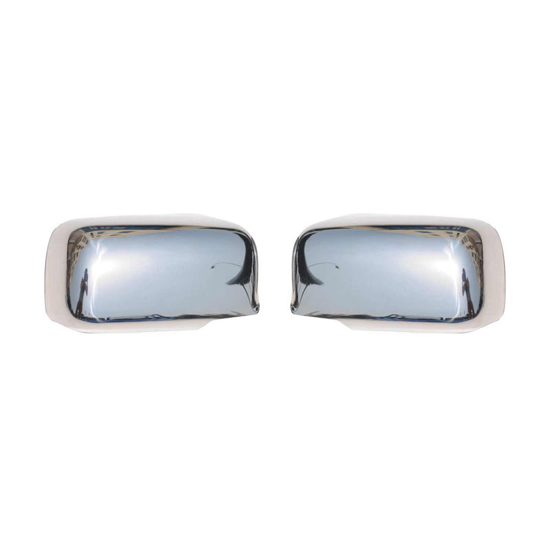 Calotte specchietti retrovisori per Mitsubishi Lancer 2003-2007 in acciaio inox argento