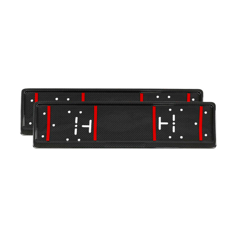 Kennzeichenhalter Nummernschildhalter für Audi A4 S4 RS4 Kohlefaser Schwarz 2tlg