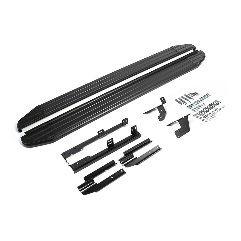 Minigonne laterali per pedane laterali per Nissan X-Trail 2007-2015 Alu Nero ABE
