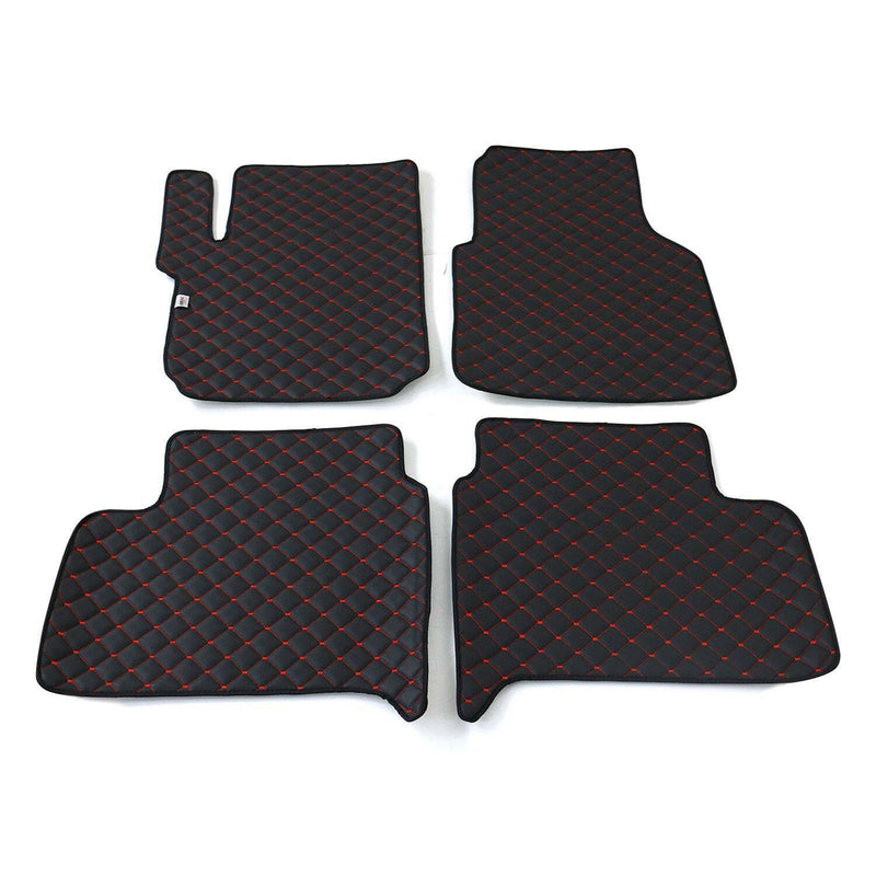 Tappetini in pelle per VW Amarok 2010-2021, neri, 4 pezzi