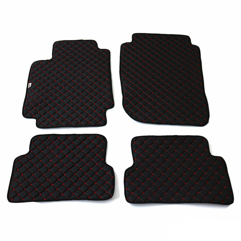 Tappetini in pelle per Renault Captur 2013-2025, neri, 4 pezzi
