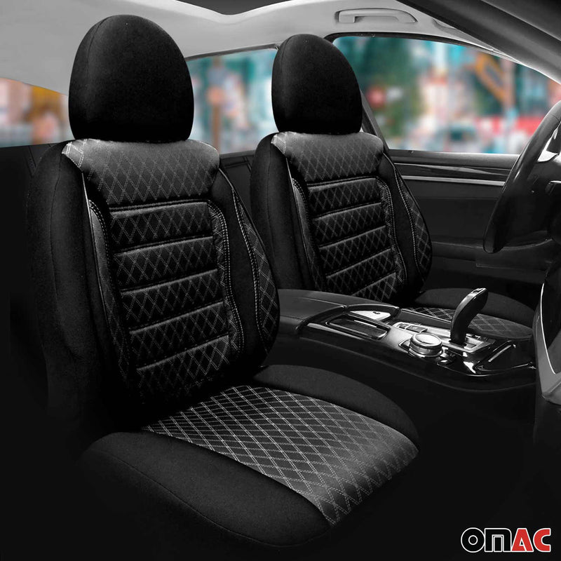 Coprisedili per Opel Combo 2012-2019, set anteriore nero per 2 posti