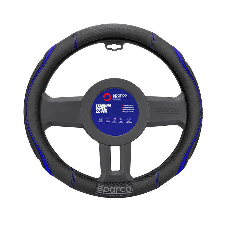 Coprivolanti SPARCO protezione volante blu nero gomma ø37-38 cm