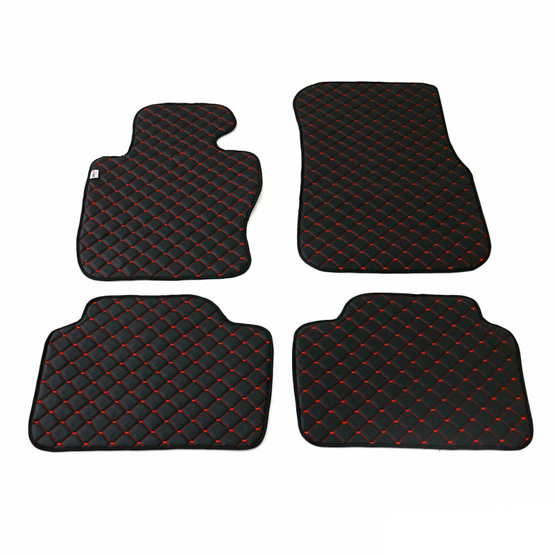 Tappetini in similpelle neri per BMW Serie 3 F30 2011-2018, 4 pezzi
