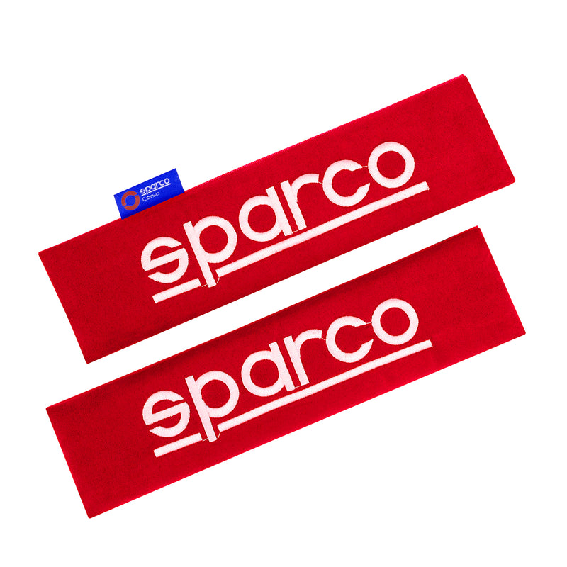 Protezione per cintura SPARCO, cintura di sicurezza, protezione per cintura auto, rossa, 2x