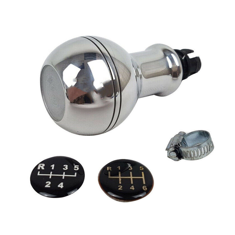 Schaltknauf Schaltknopf für VW Touran 2003-2025 5 / 6 Gang Aluminium Silber