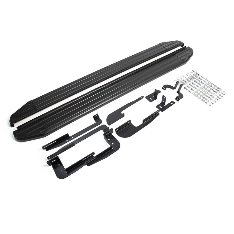 Minigonne laterali per pedane laterali per Hyundai ix35 2010-2015 Alu Nero ABE