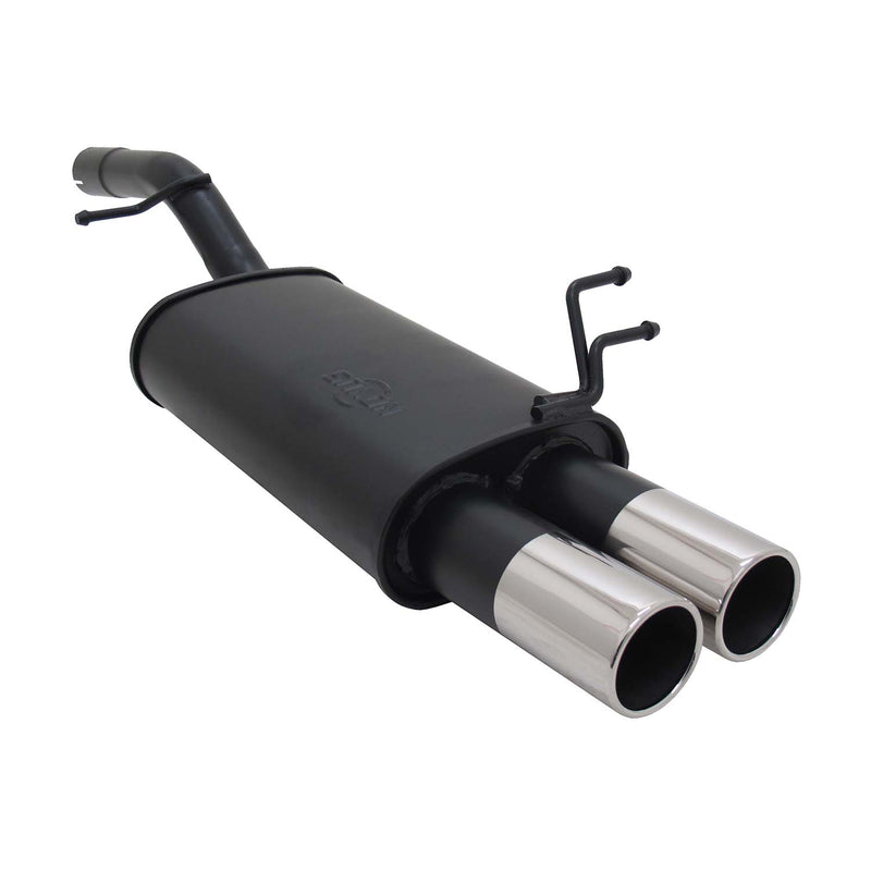 Scarico sportivo Novus per Ford Fiesta MK6 JH / JD silenziatore posteriore 2x76mm con ABE