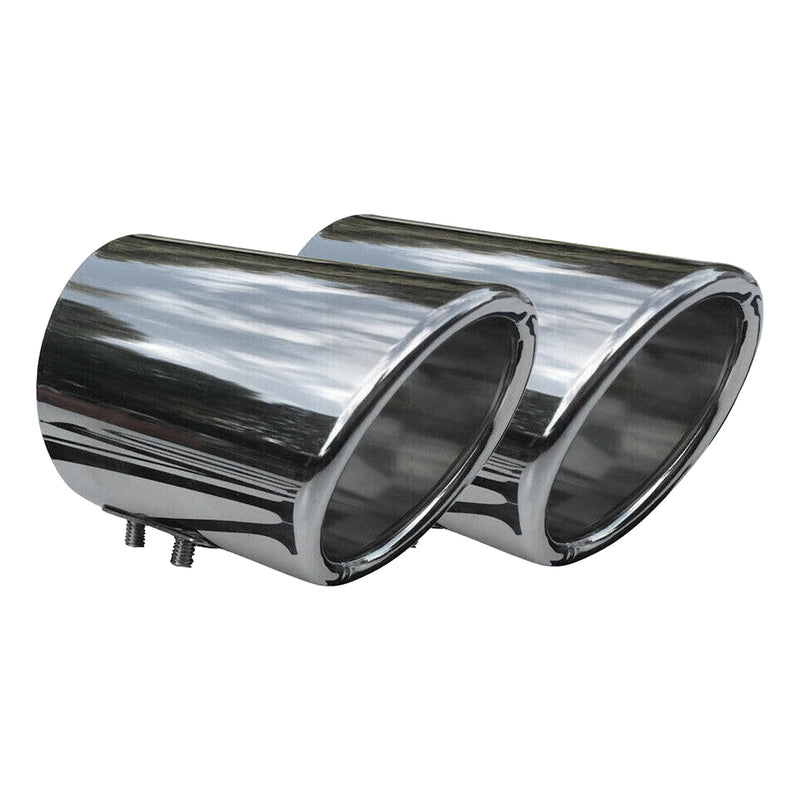 Terminale di scarico terminale per VW Golf in acciaio inox cromato 76 mm 2 pezzi