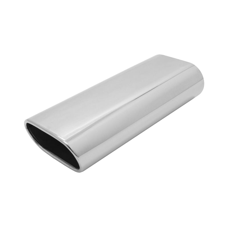 Terminale di scarico in acciaio inox 135x75 per saldatura SILENZIATORE POSTERIORE DI SCARICO ABE