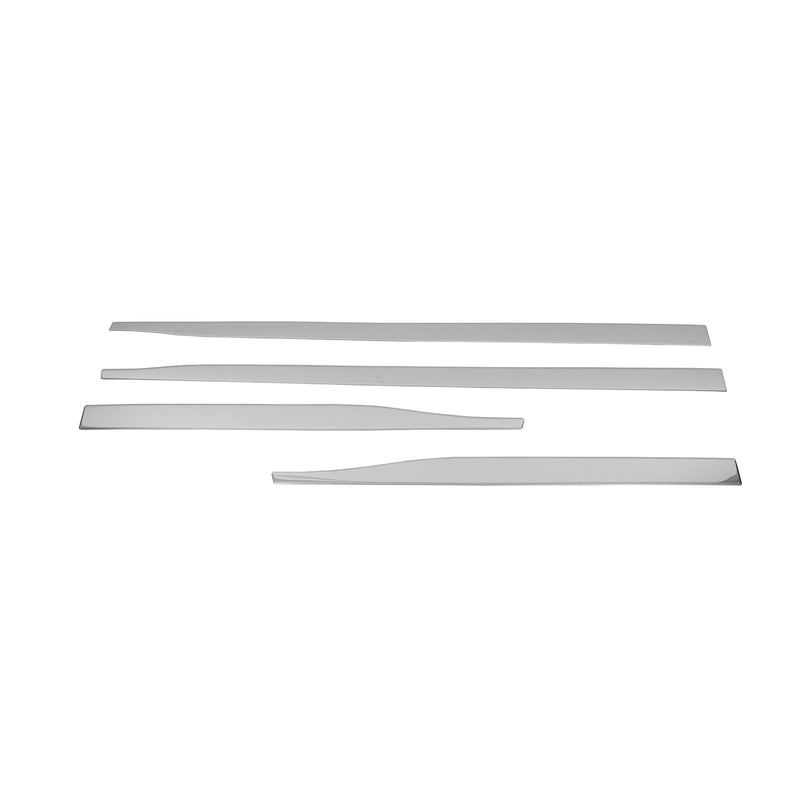 Listello di protezione per porta laterale per Opel Crossland X 2017-2025 in acciaio cromato 4x